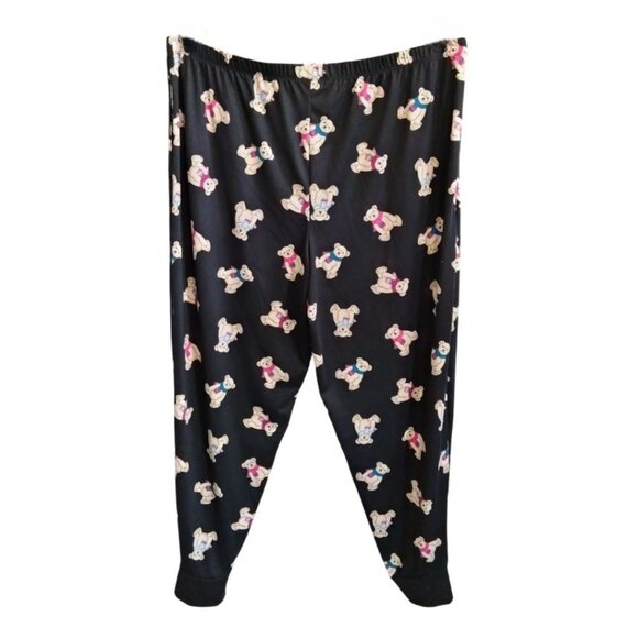 New Joyspun Size XL Pajama Set Teddy Bear Sleepwear Elastic Waistband Pockets - Picture 8 of 11